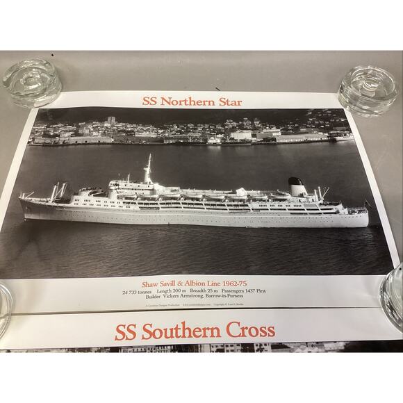 SS Northern Star And SS Southern Cross Ship Posters - Picture 3 of 6